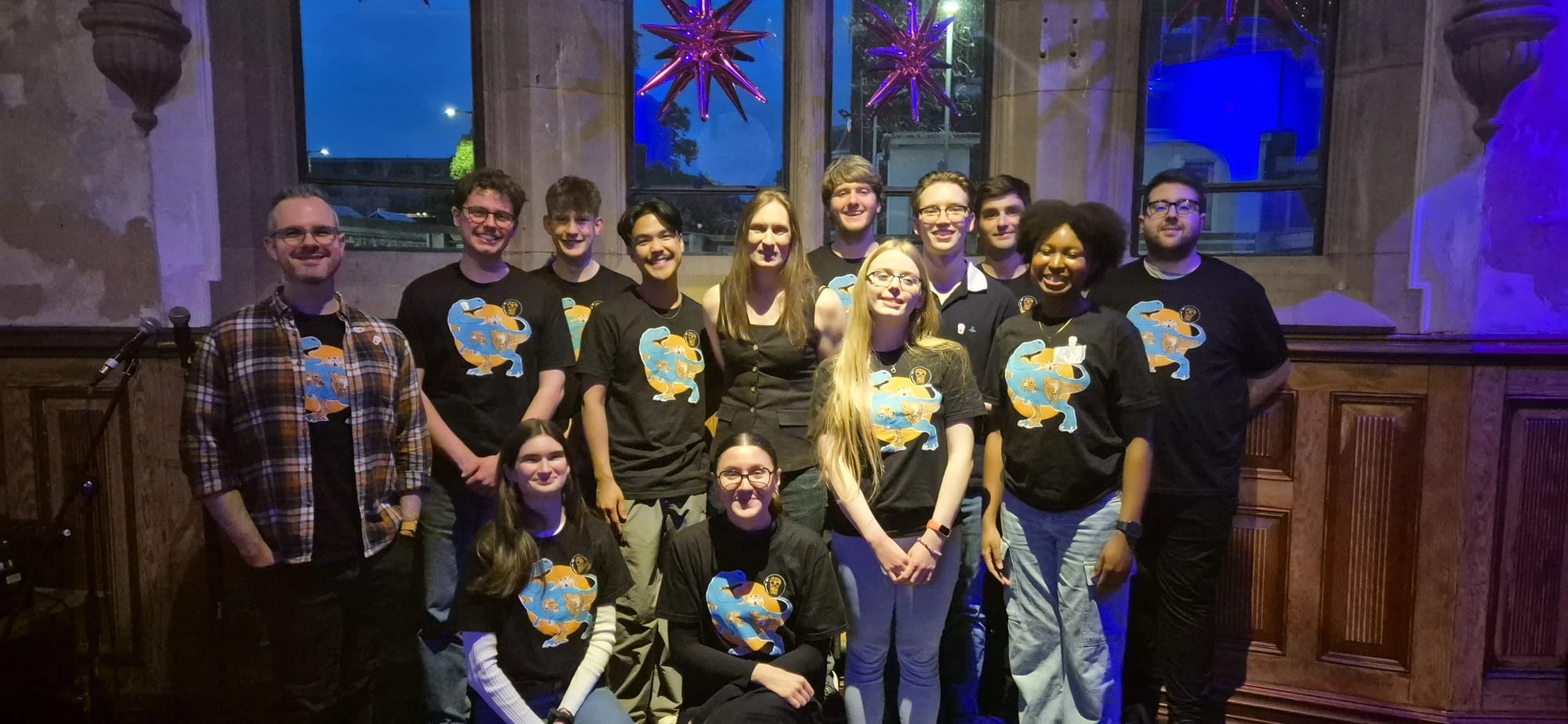 The group with Lucy and Modinat, and speakers Selina and Jack from the final night.